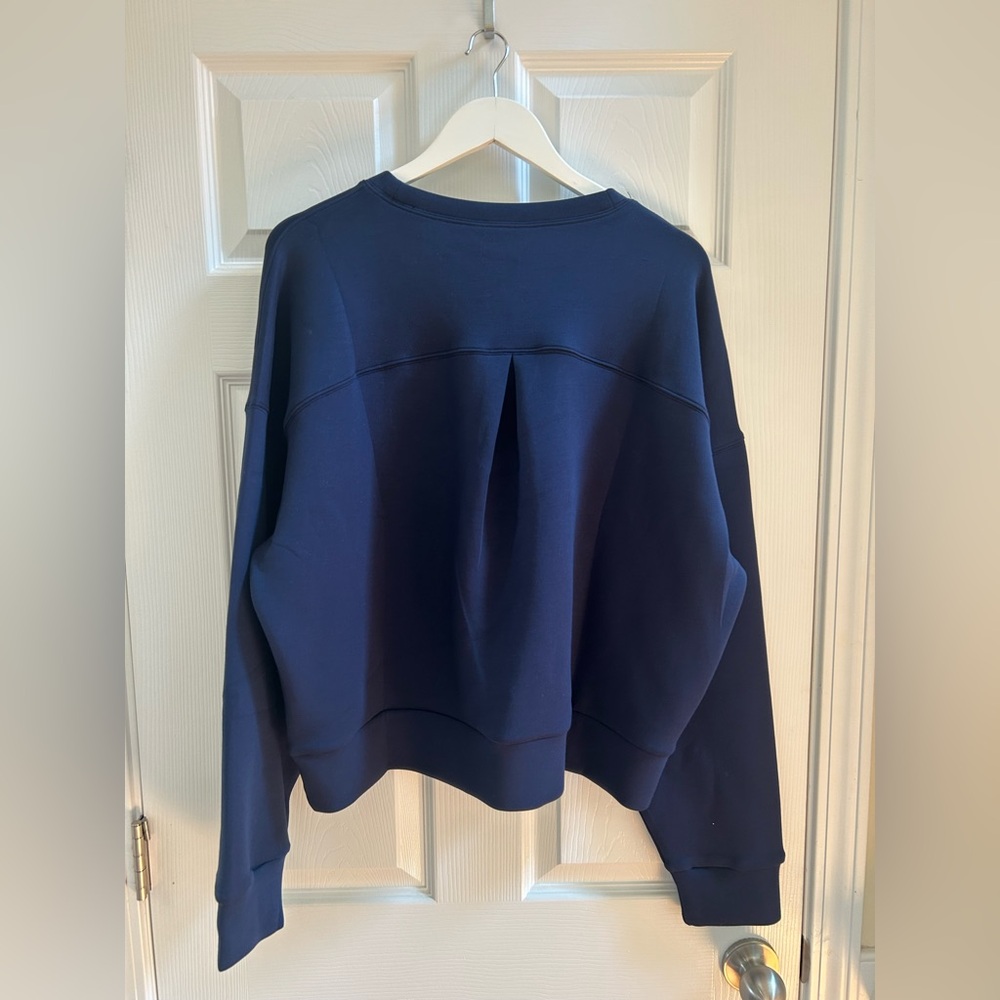 NWT SPANX AirEssentials® Crewneck in Navy Blue Size 1X - Picture 4 of 5